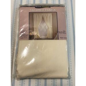 Vintage lace curtains with valance  floral 53” x 81”